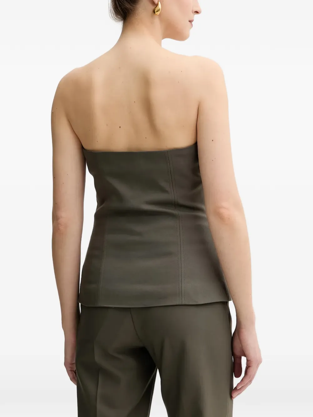 Morgan Strapless top Groen