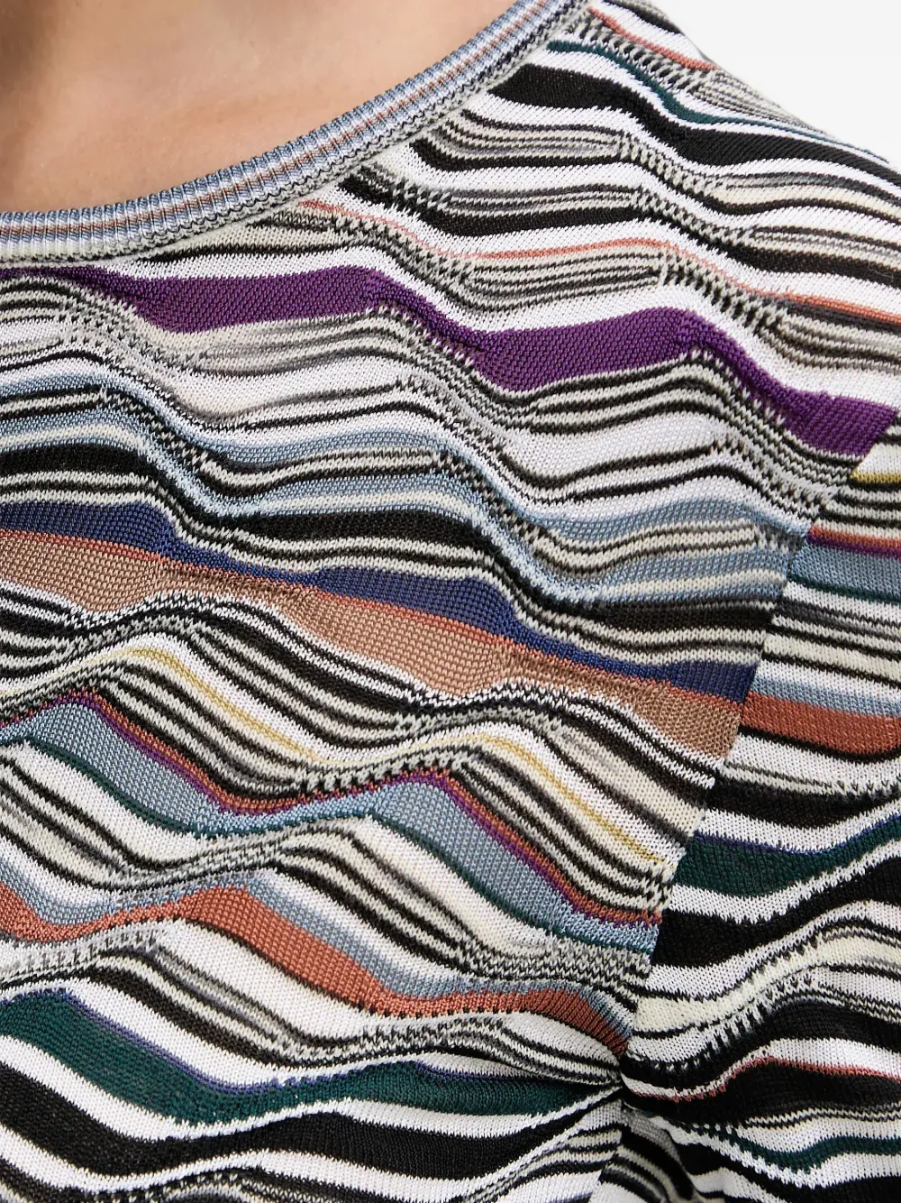 Missoni Gebreide midi-jurk met zigzag-patroon Wit