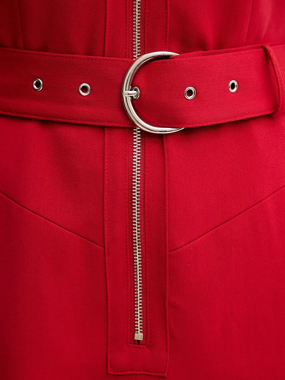 Morgan belted mini dress Rood