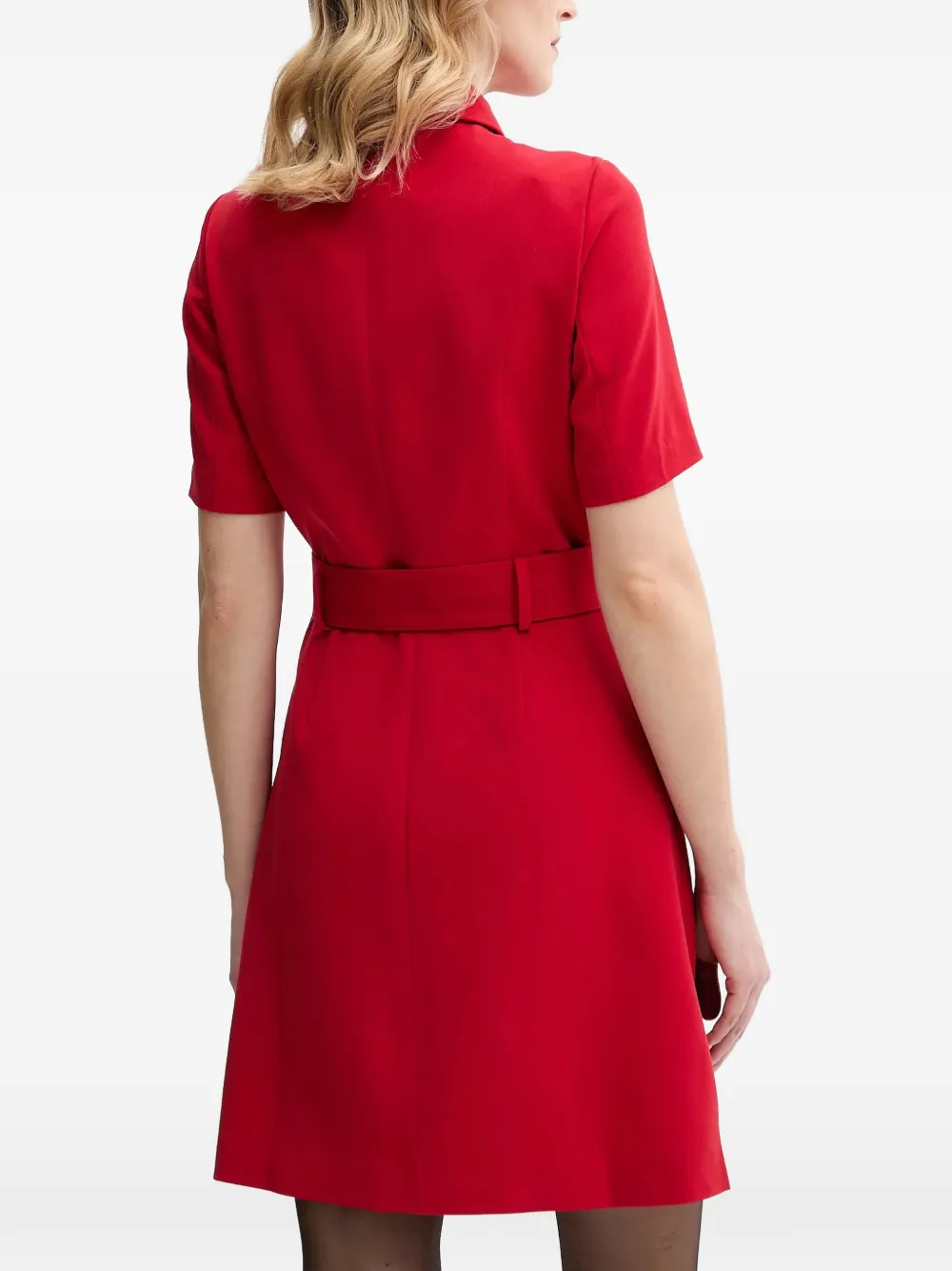 Morgan belted mini dress Rood