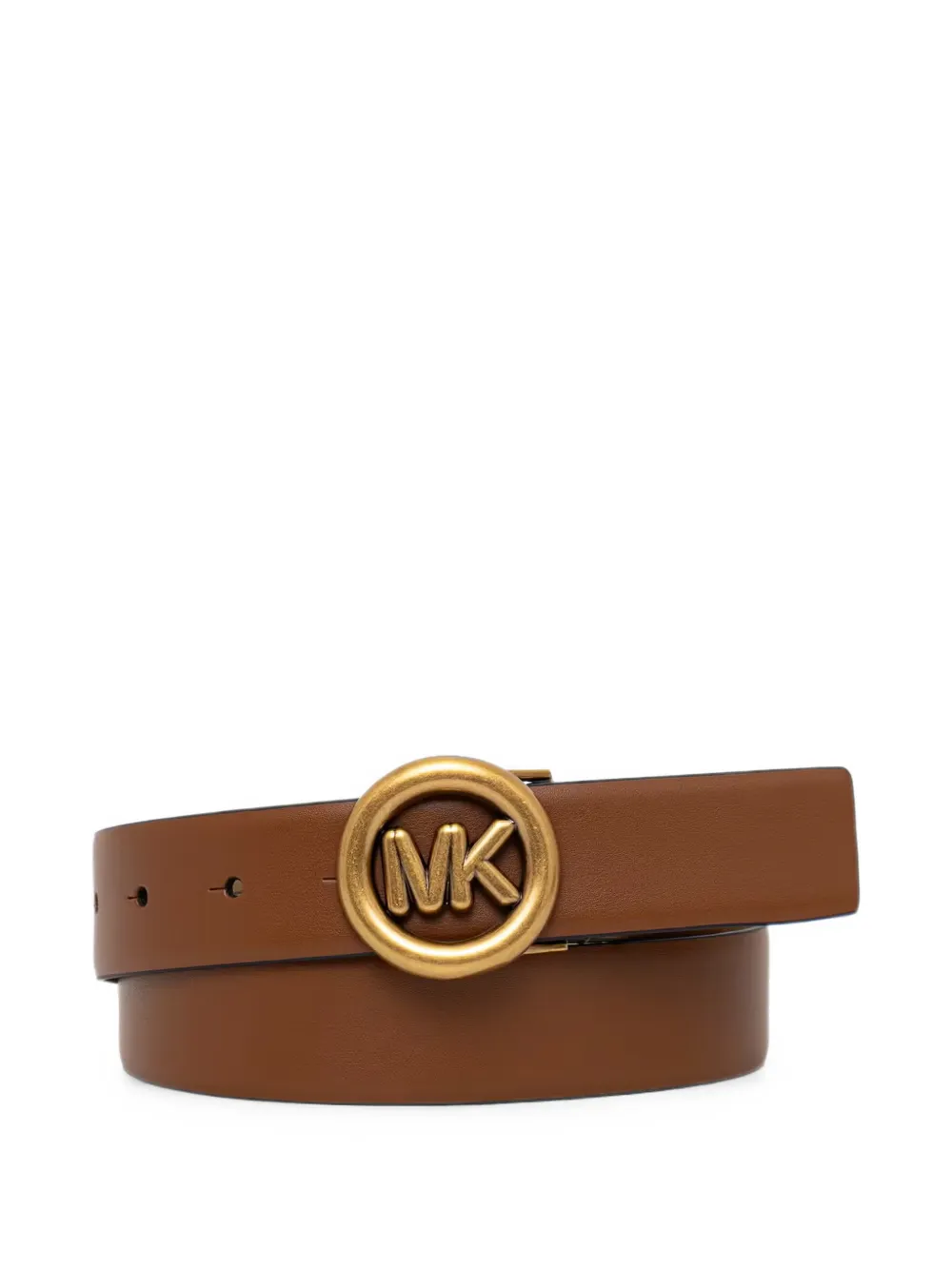 Michael Michael Kors MK logo-plaque belt - Marrone