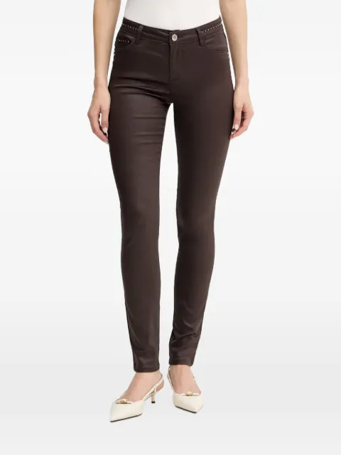 Morgan stud-embellished skinny-fit trousers