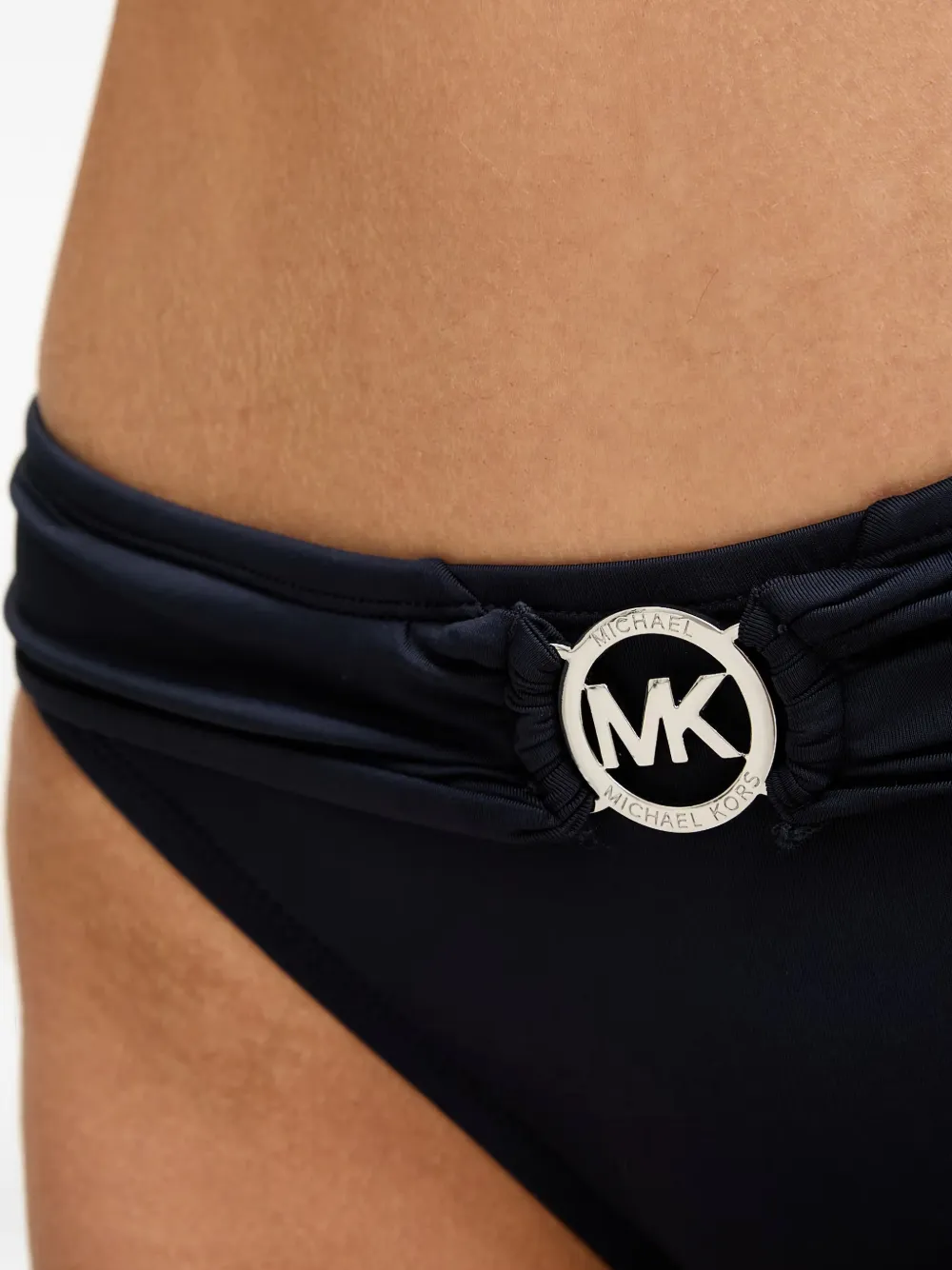 Michael Kors Bikinislip met logo en ceintuur Blauw