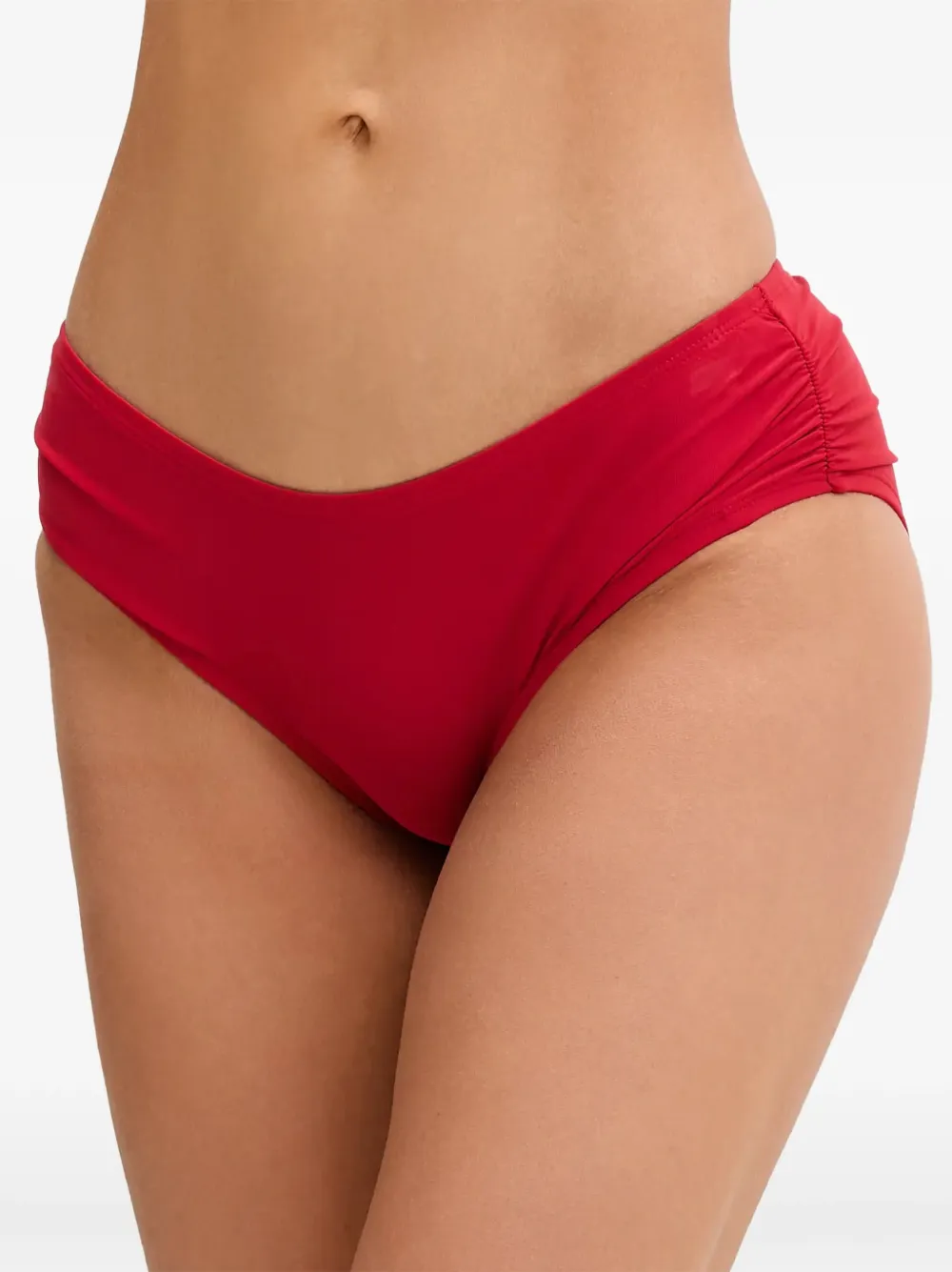 Michael Michael Kors ruched bikini bottoms - Rosso