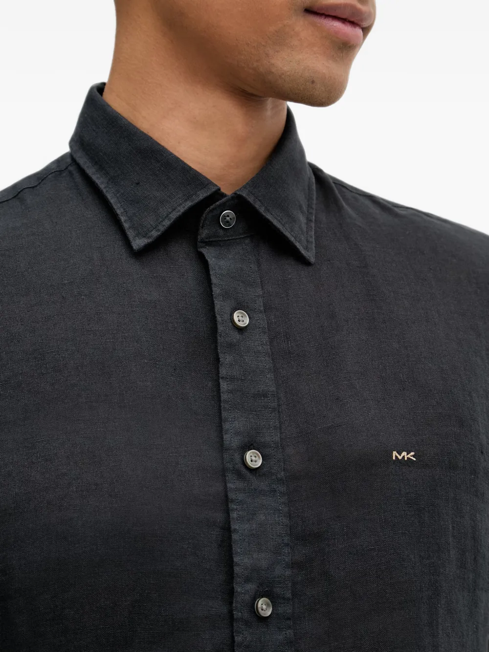Michael Kors Overhemd met geborduurd logo Zwart