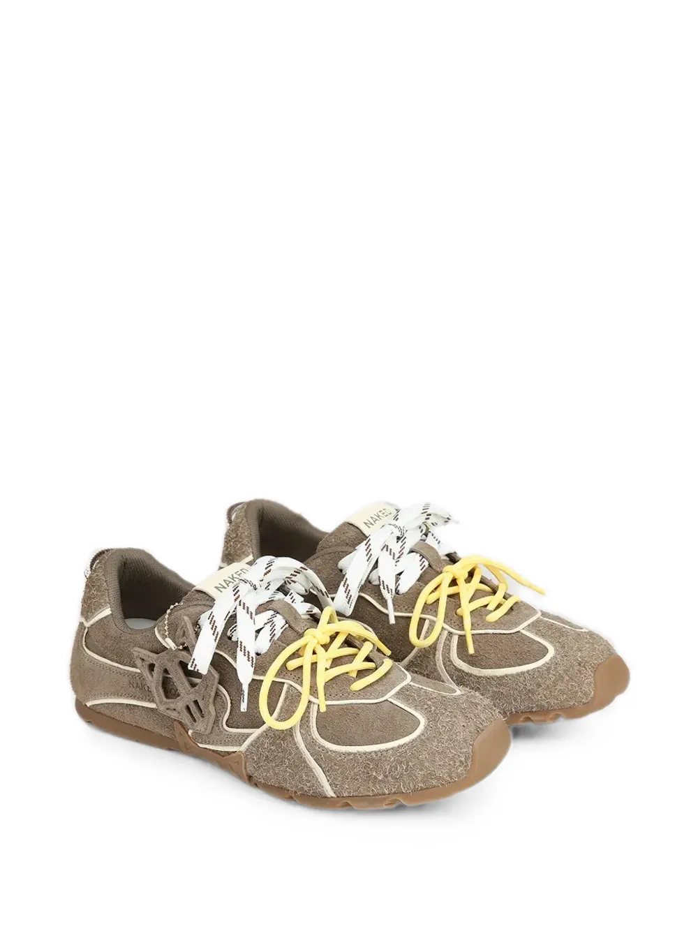 NAKED WOLFE Ace logo-patch paneled sneakers Bruin