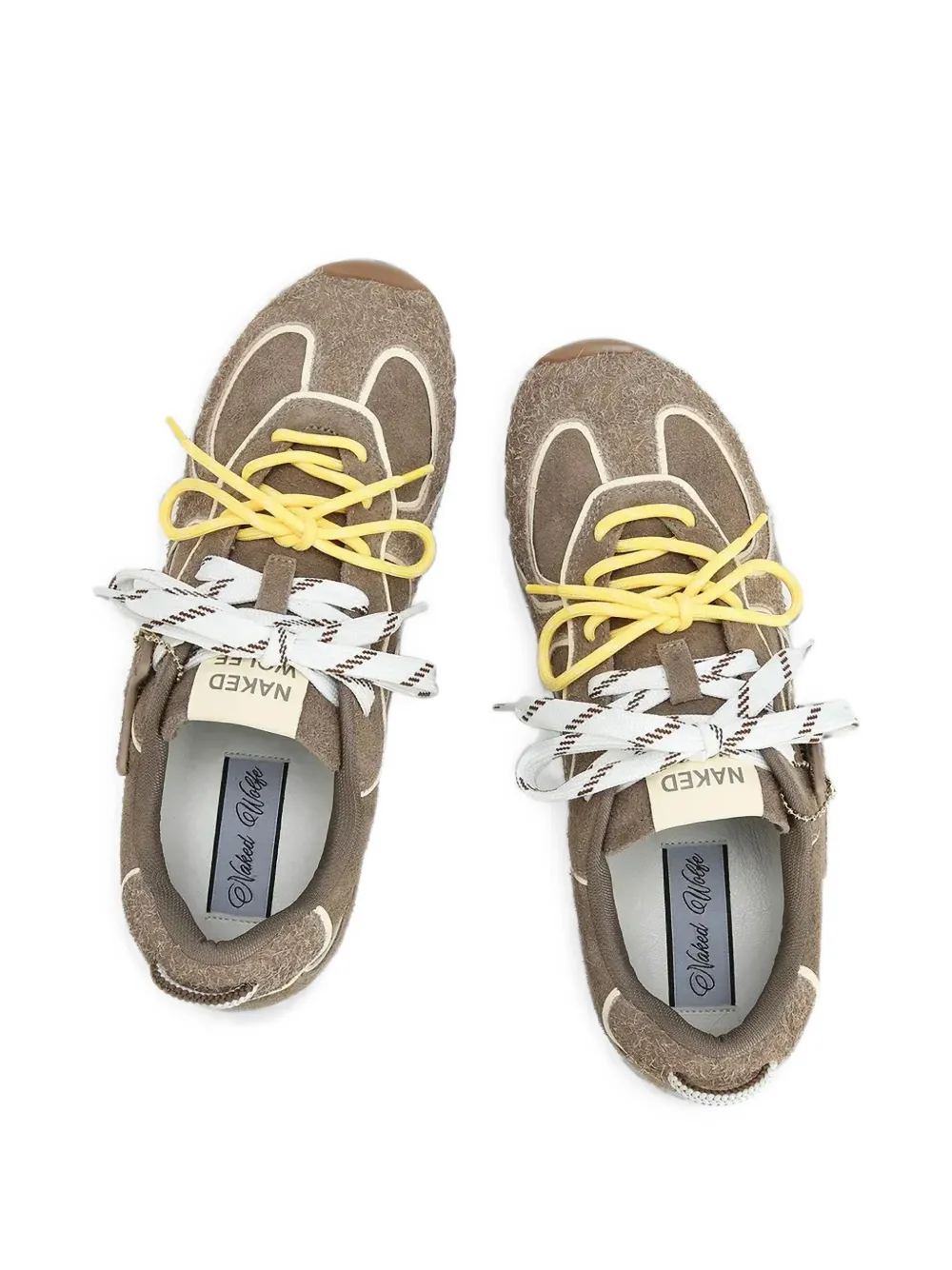 NAKED WOLFE Ace logo-patch paneled sneakers Bruin