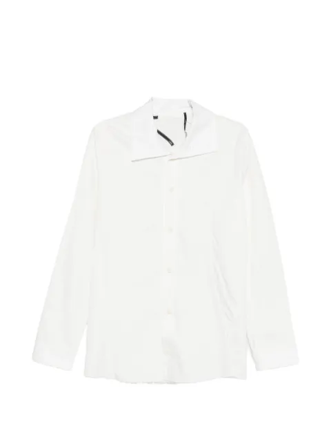 Leon Emanuel Blanck high-collar raw-edge shirt