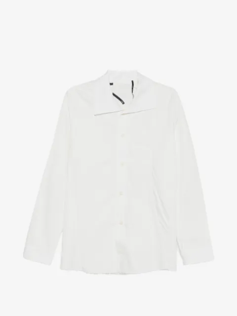 Leon Emanuel Blanck high-collar raw-edge shirt
