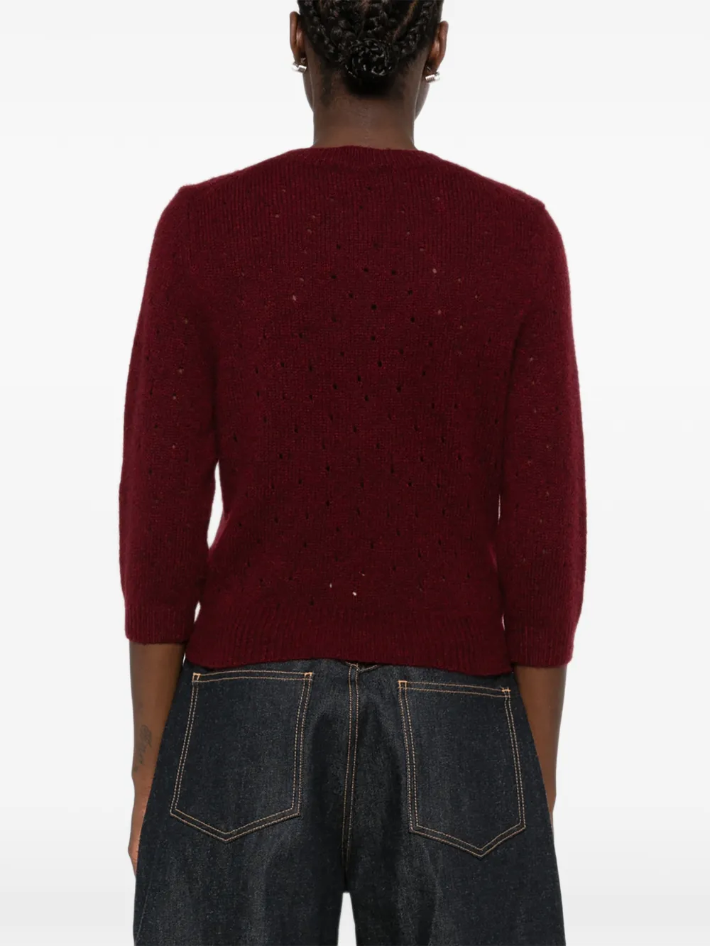 Dorothee Schumacher Luxury Love trui met V-hals Rood