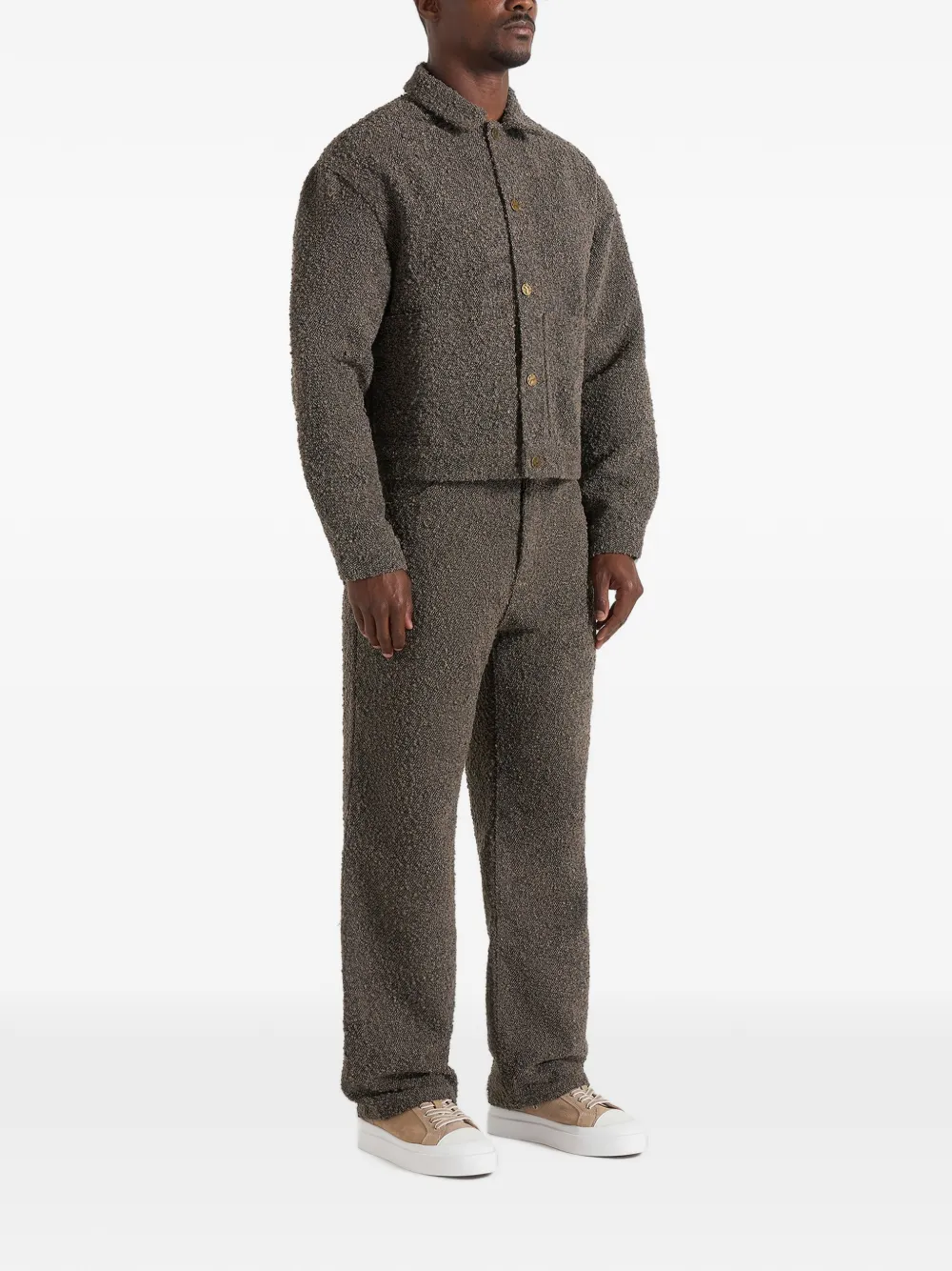 Manière De Voir Arnault bouclé ruimvallende jeans Bruin