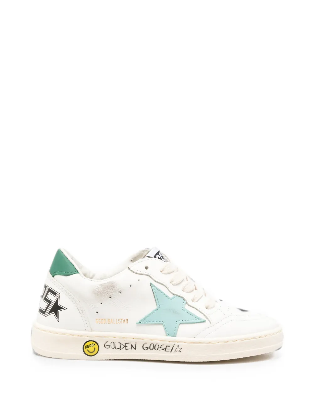 Golden Goose Kids Ball Star-patch sneakers Wit