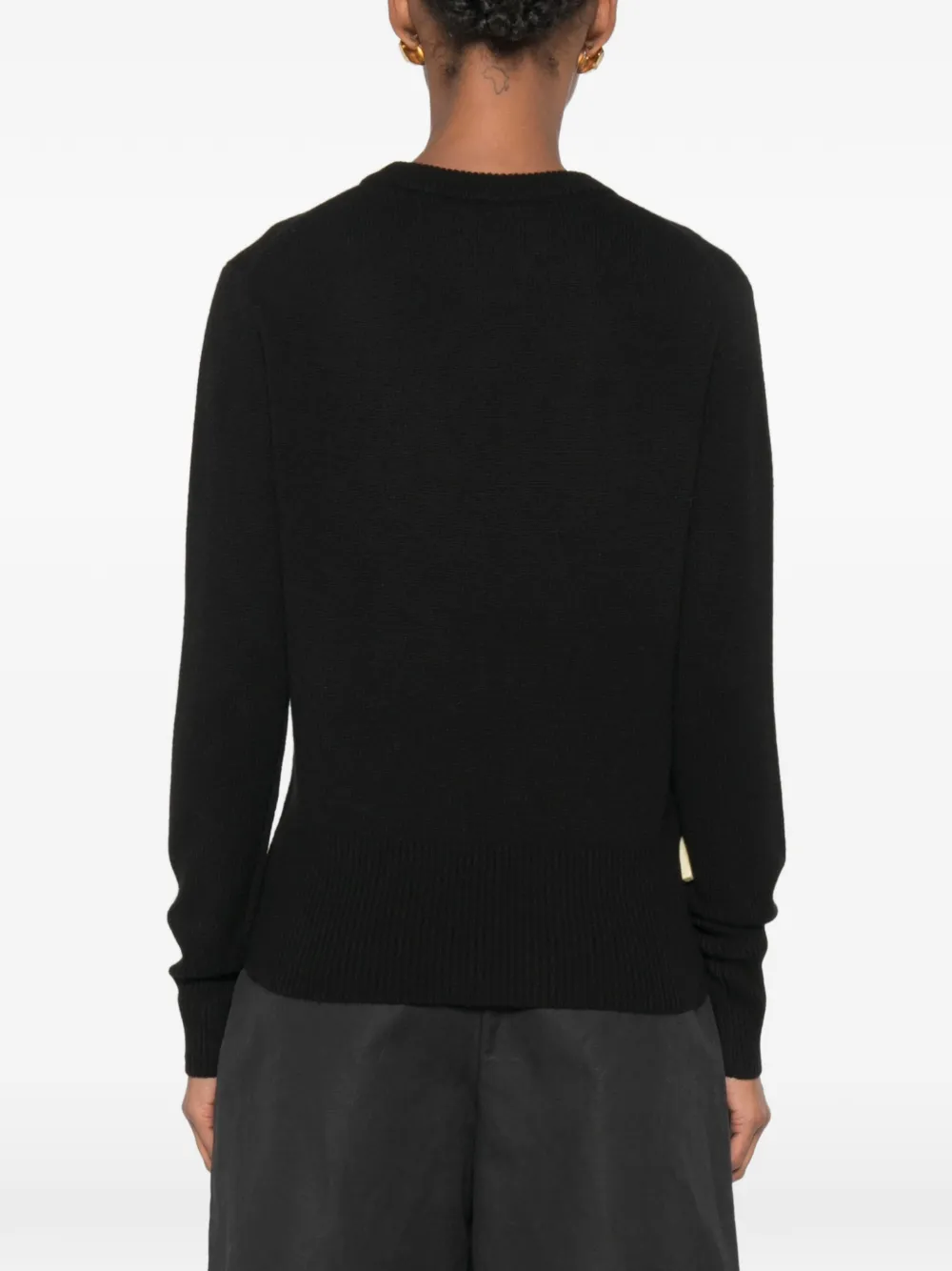 Soft Goat Trui met geribbelde afwerking Zwart
