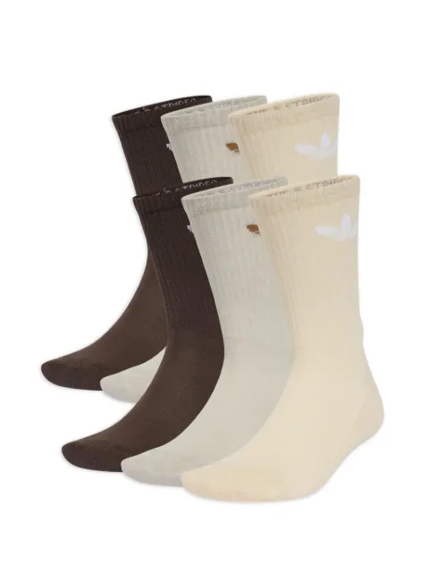 adidas Trefoil-logo ribbed socks (set of six)