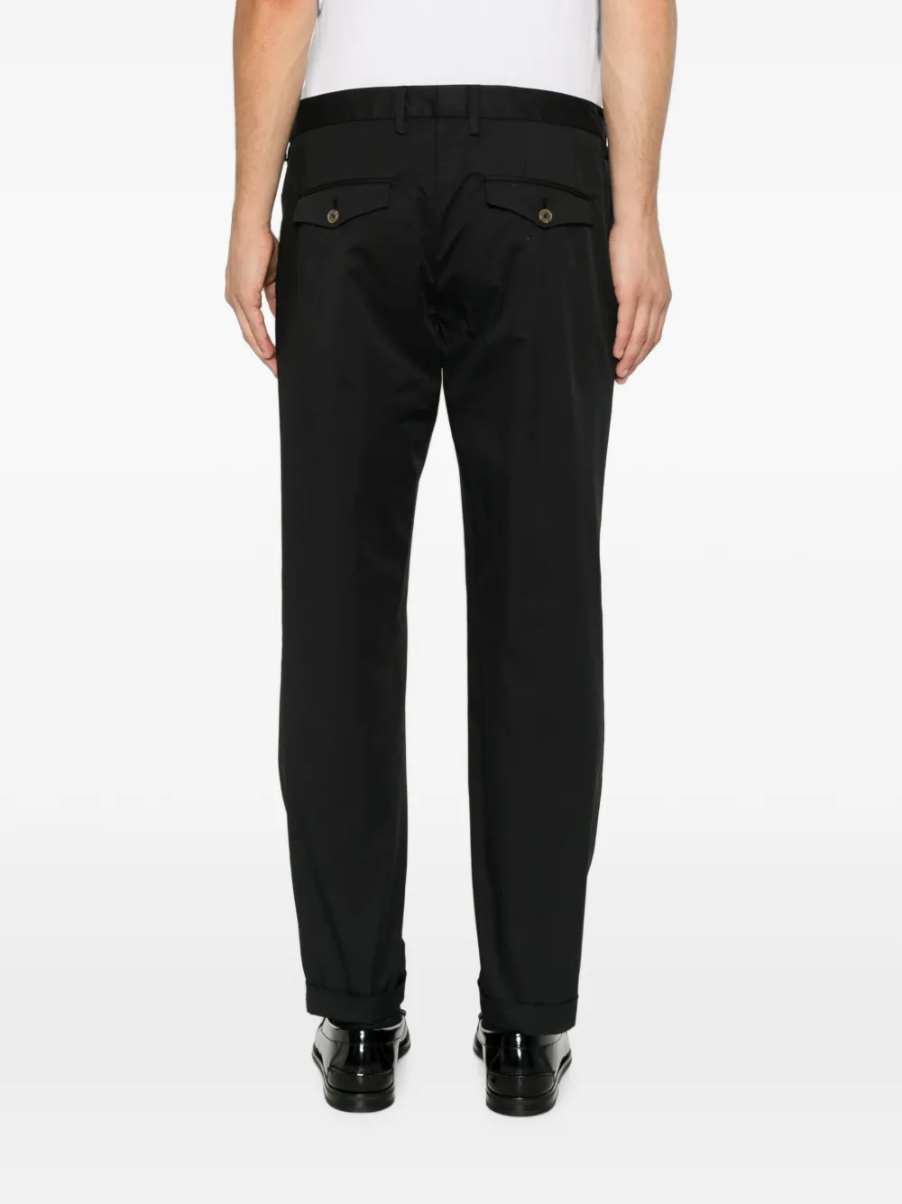 Myths Broek met geplooid detail Zwart
