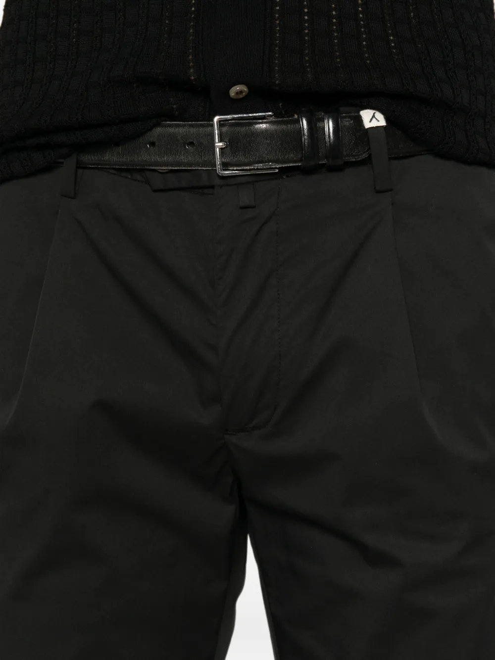 Myths Broek met geplooid detail Zwart