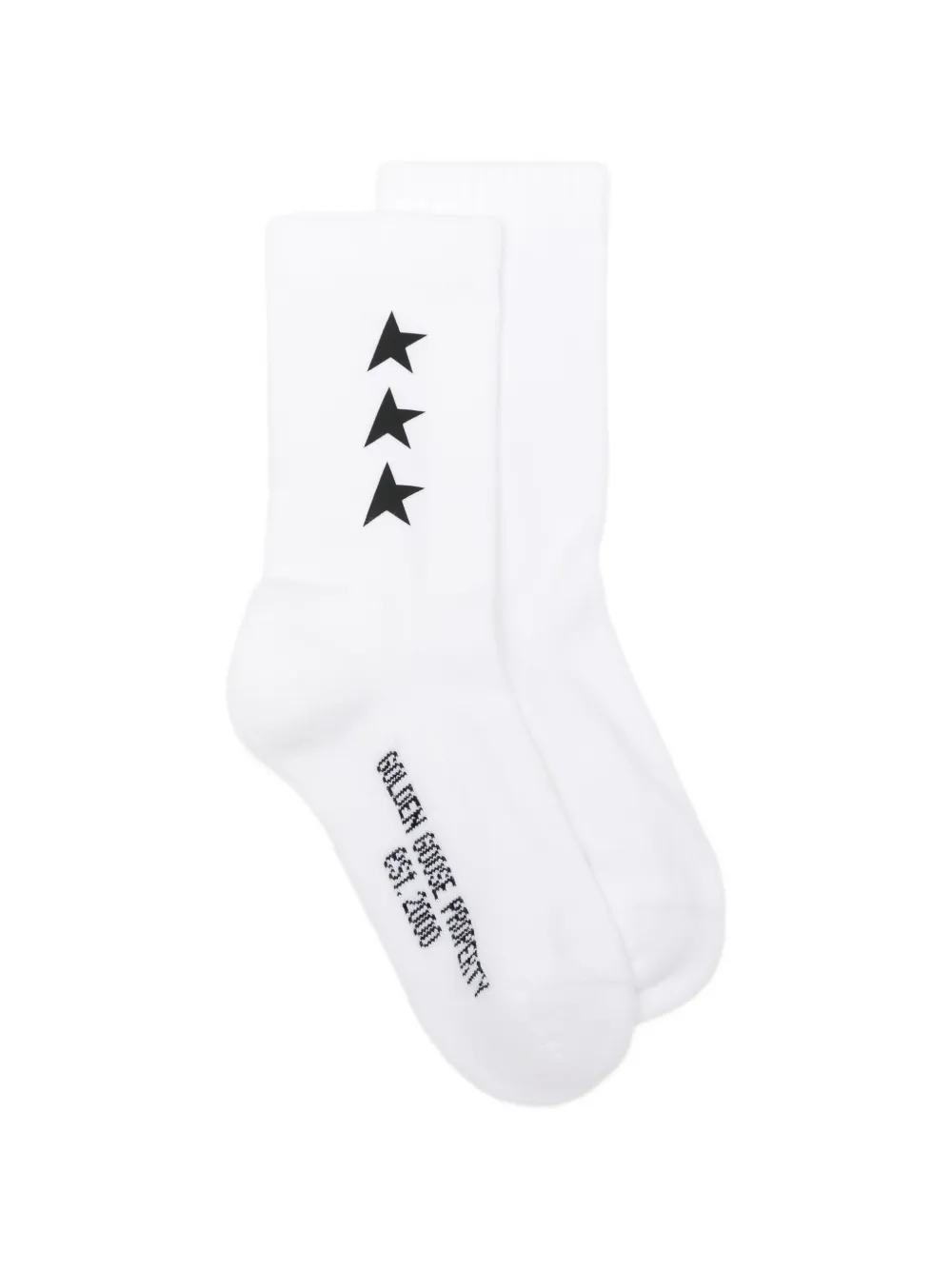 Golden Goose Kids star-print socks - Bianco