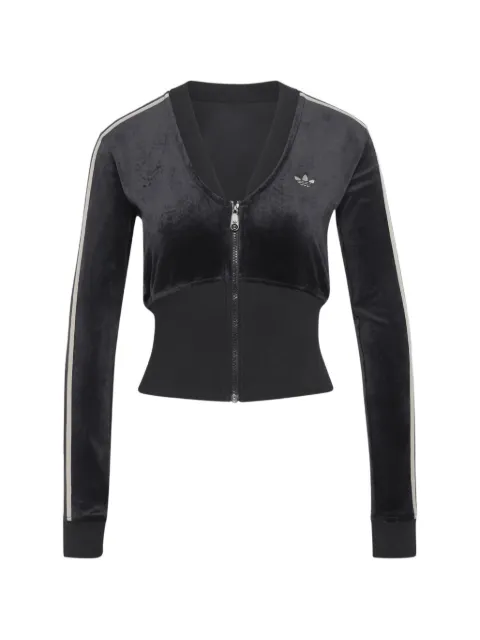 adidas velvet side-stripe track jacket