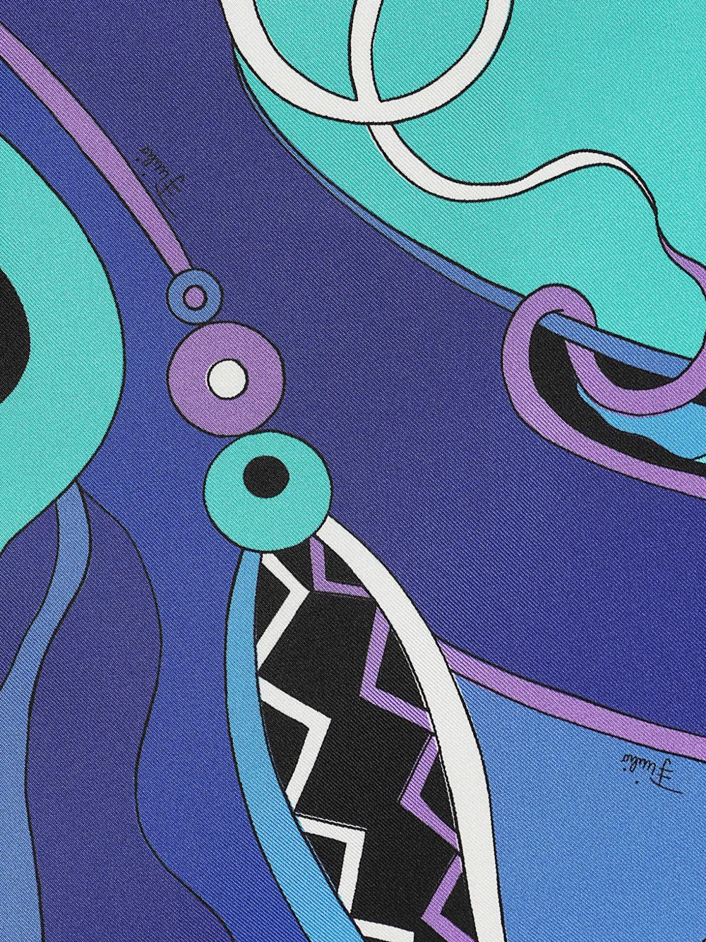  Pucci Abstract-print Mini Skirt - Azul 