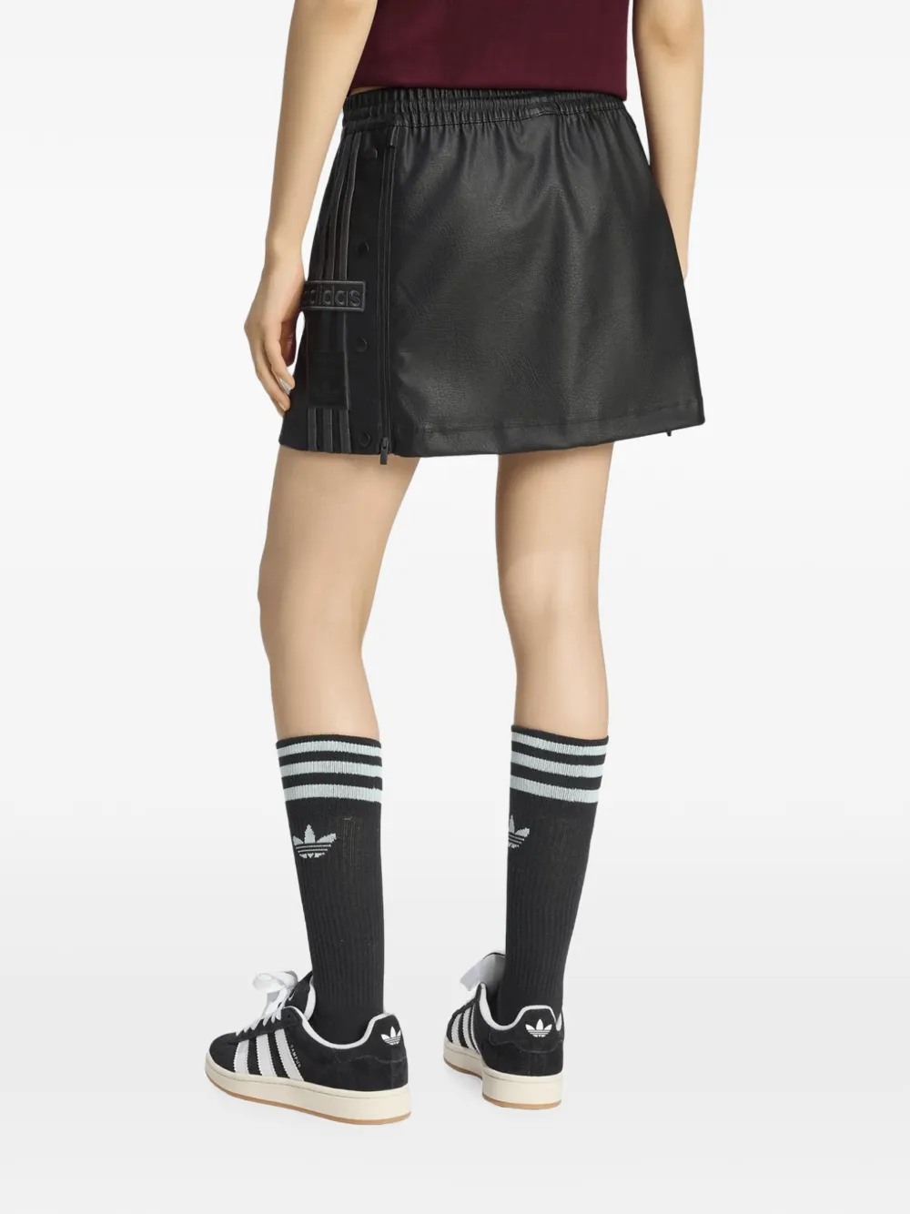 adidas Adibreak logo-patch 3-Stripes mini skirt Zwart