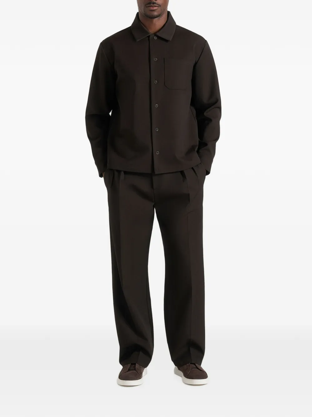 Manière De Voir Valentino getailleerd shirtjack Bruin