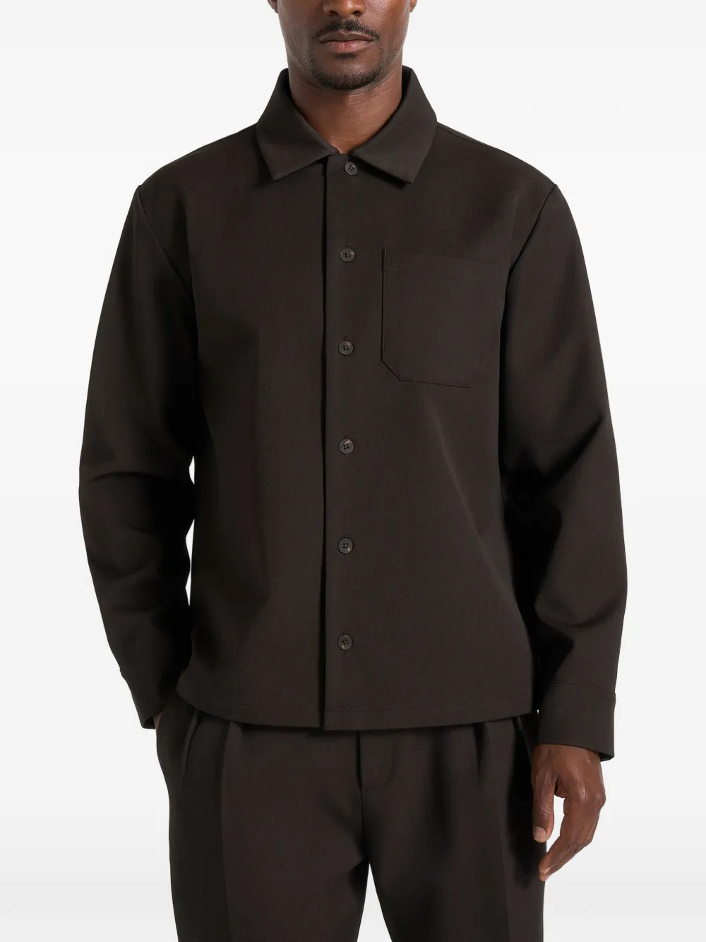 Manière De Voir Valentino getailleerd shirtjack Bruin