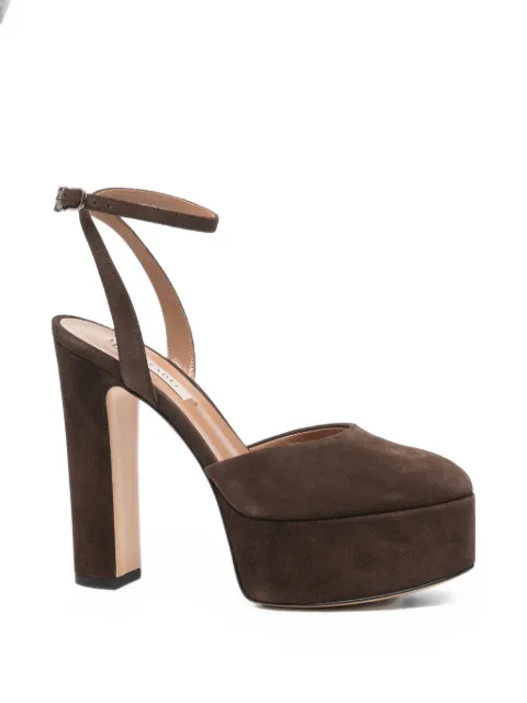 Casadei suede platform pumps