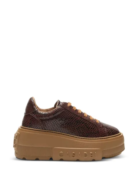 Casadei zapatillas con efecto de piel de serpiente