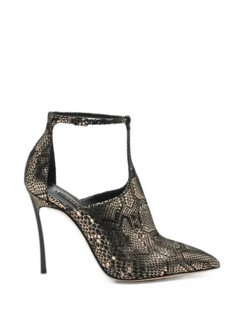 Casadei snake-effect buckled pumps