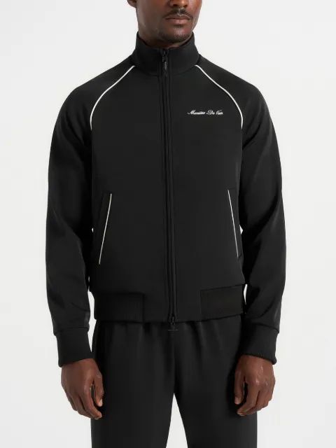 Manière De Voir signature piped track jacket black