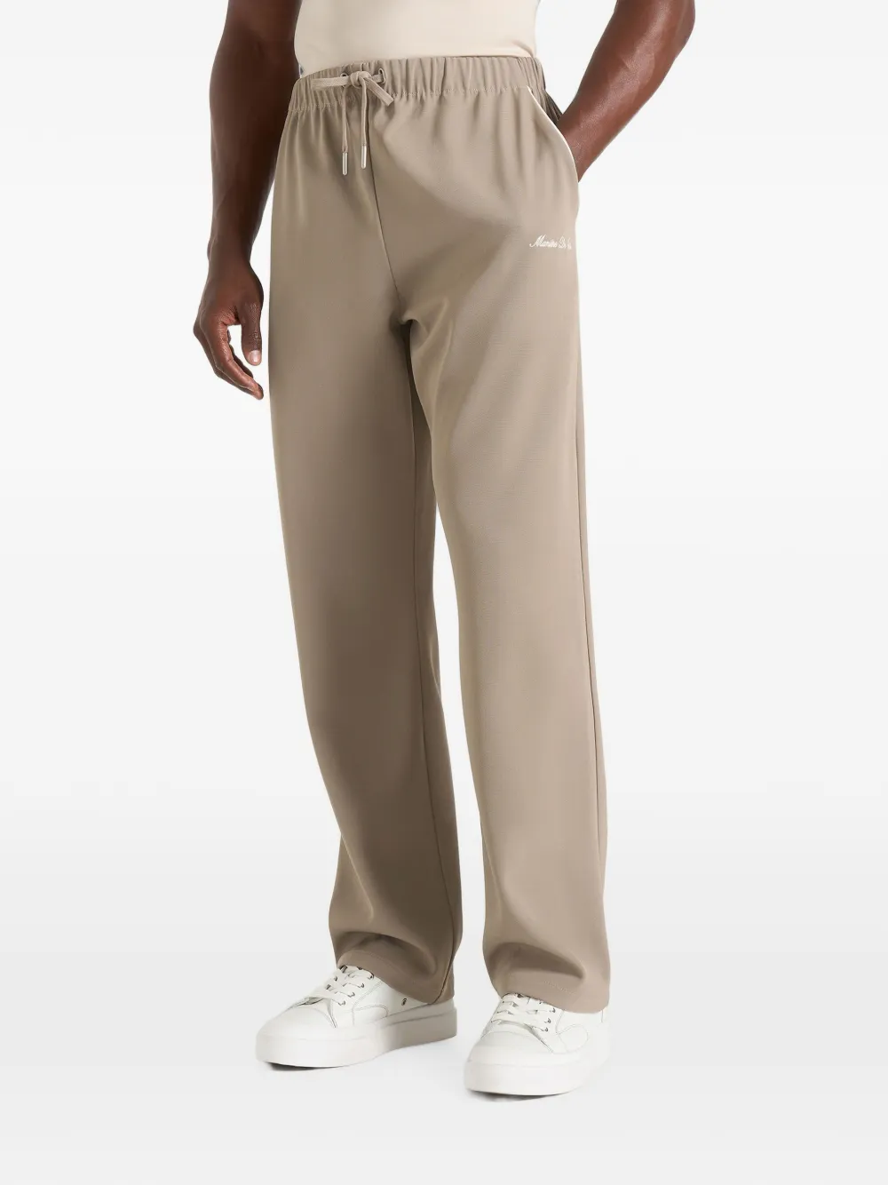 Manière De Voir signature piped track pants taupe - Toni neutri