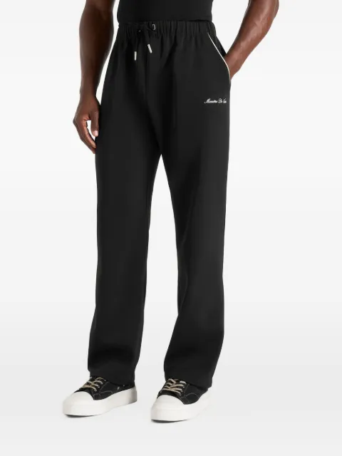Manière De Voir Signature piped track pants - black