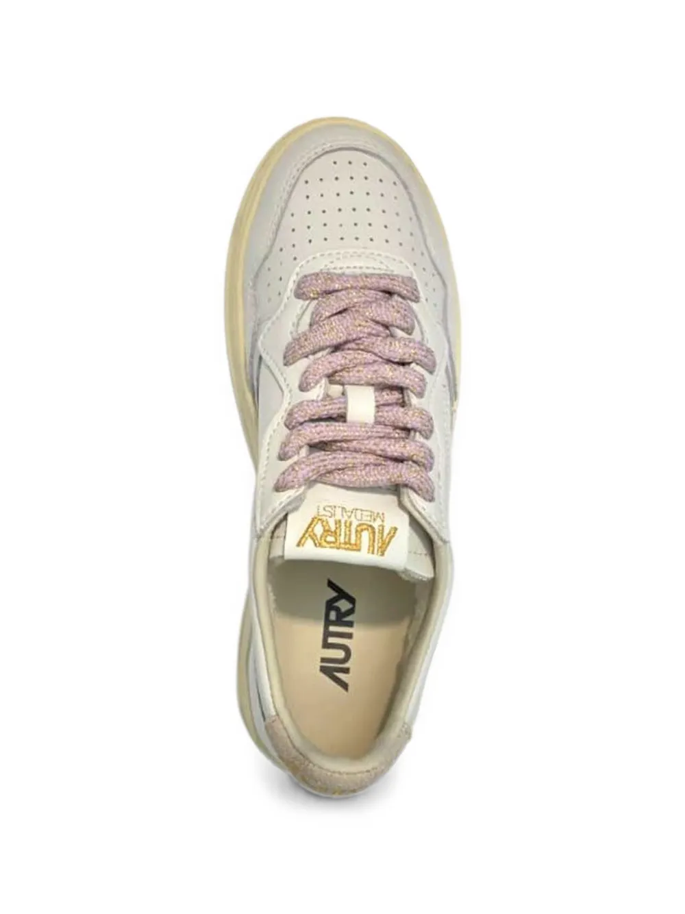 Autry Medalist perforated leather sneakers Wit