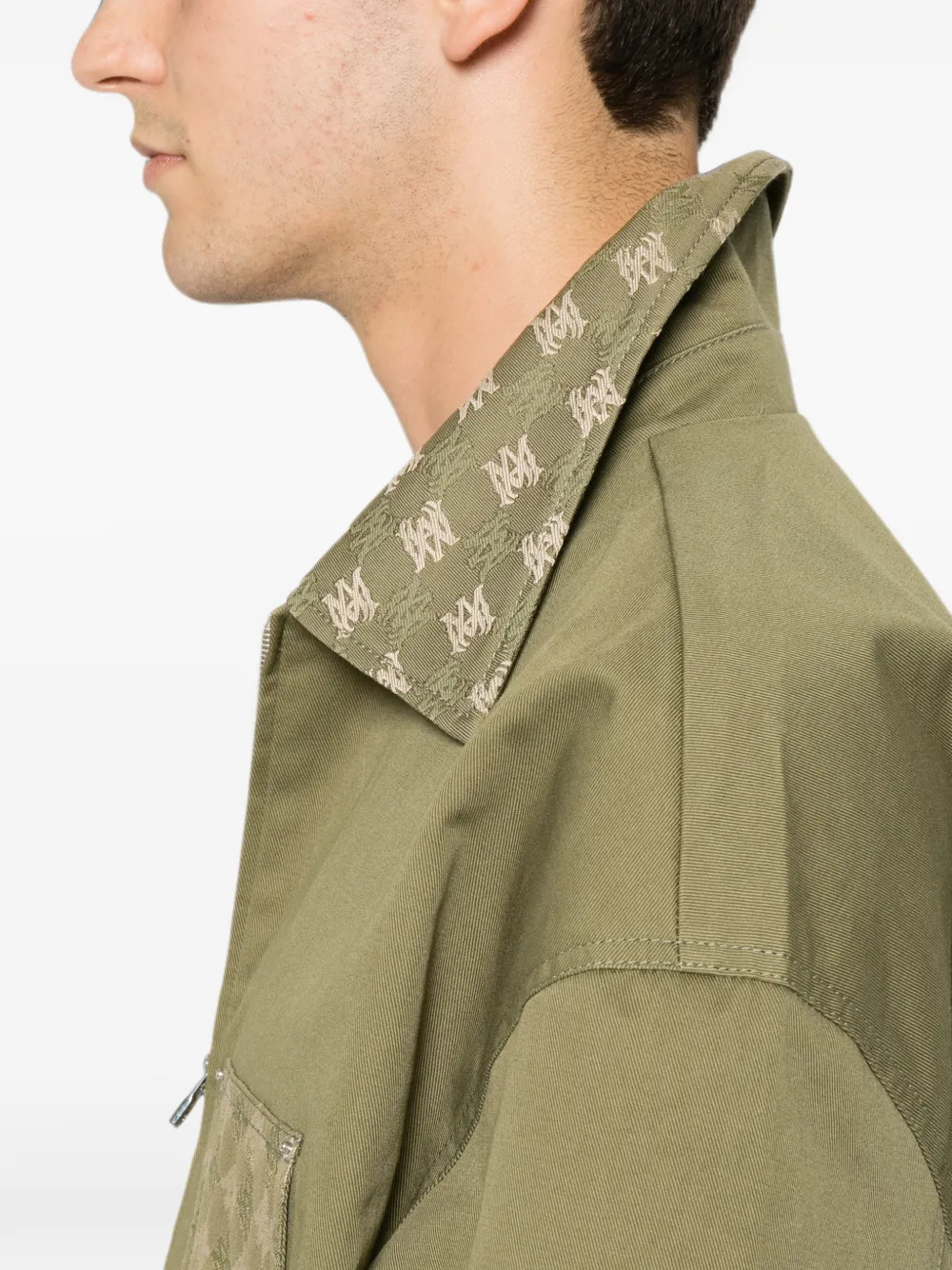 AMIRI Jack met monogram-patroon en vlakken Groen