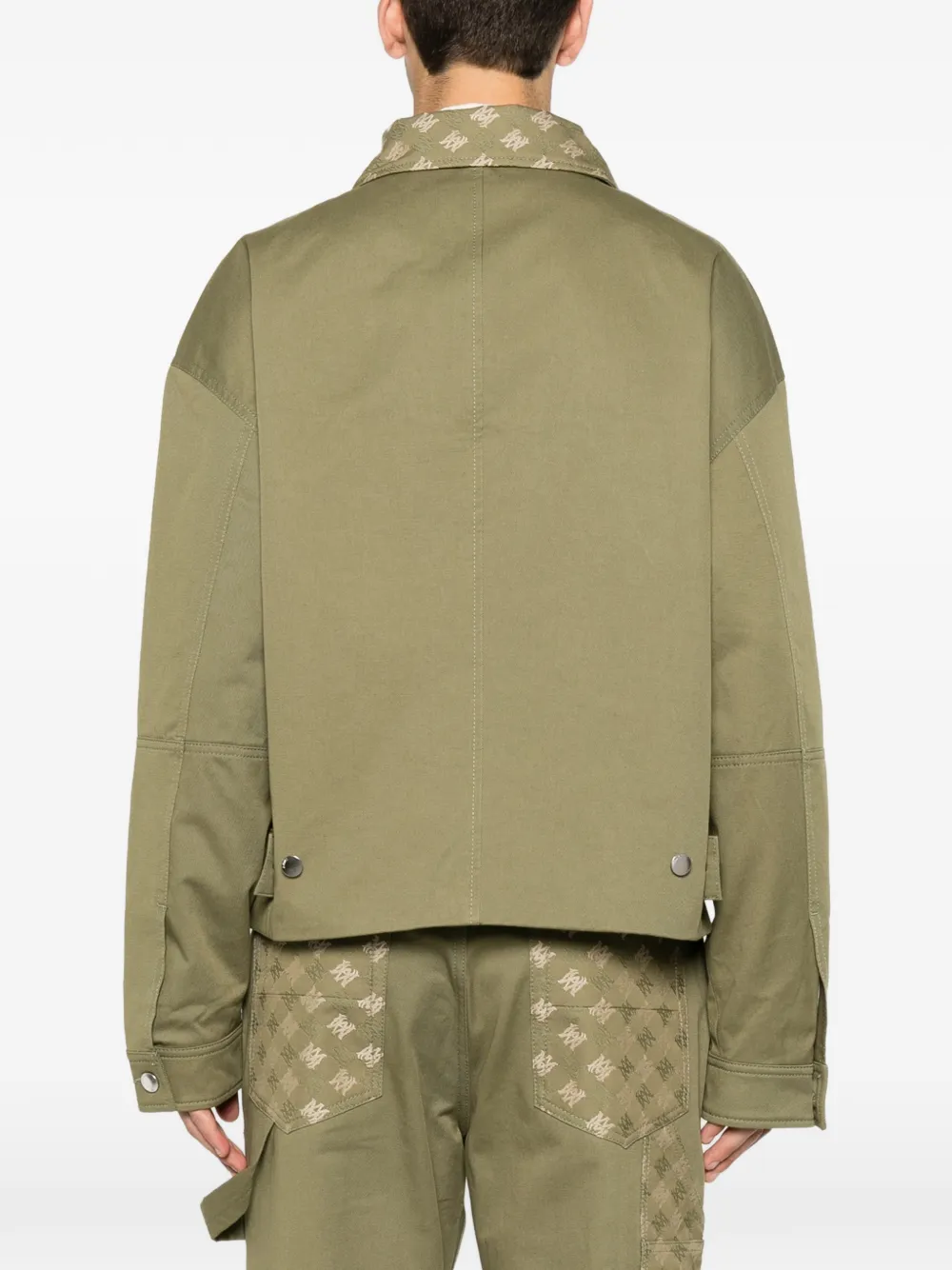 AMIRI Jack met monogram-patroon en vlakken Groen