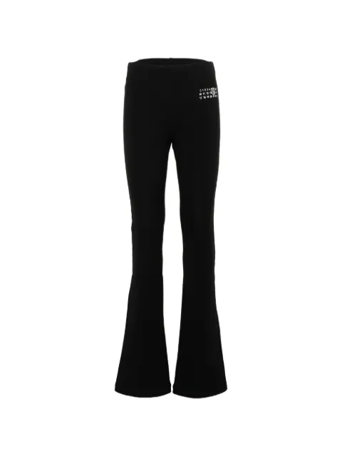 MM6 Maison Margiela Kids pantalones acampanados con logo estampado
