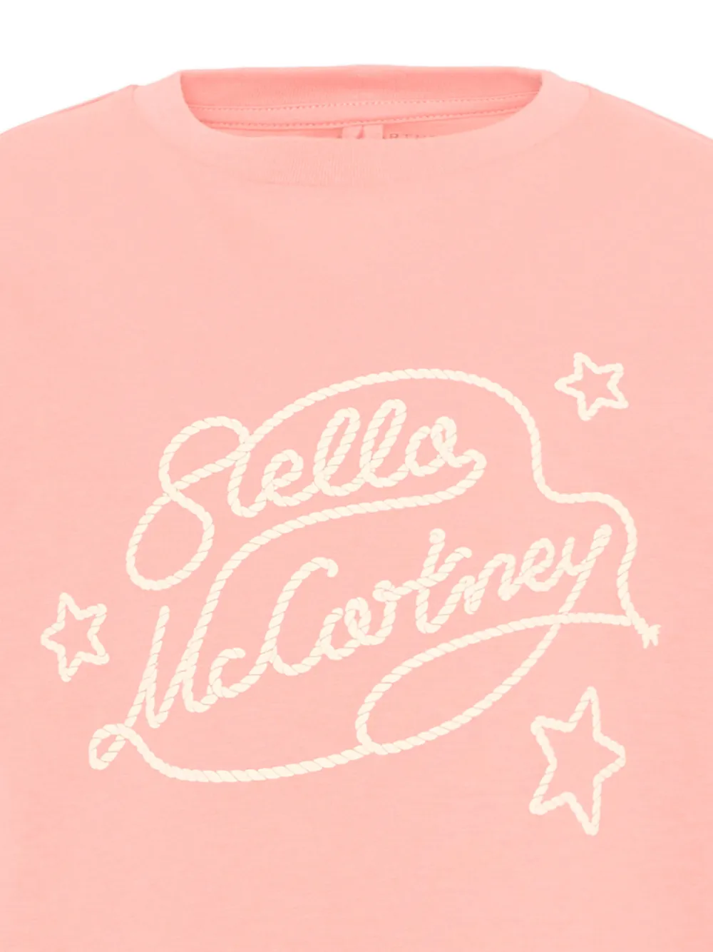 Stella McCartney Kids T-shirt met logoprint Roze