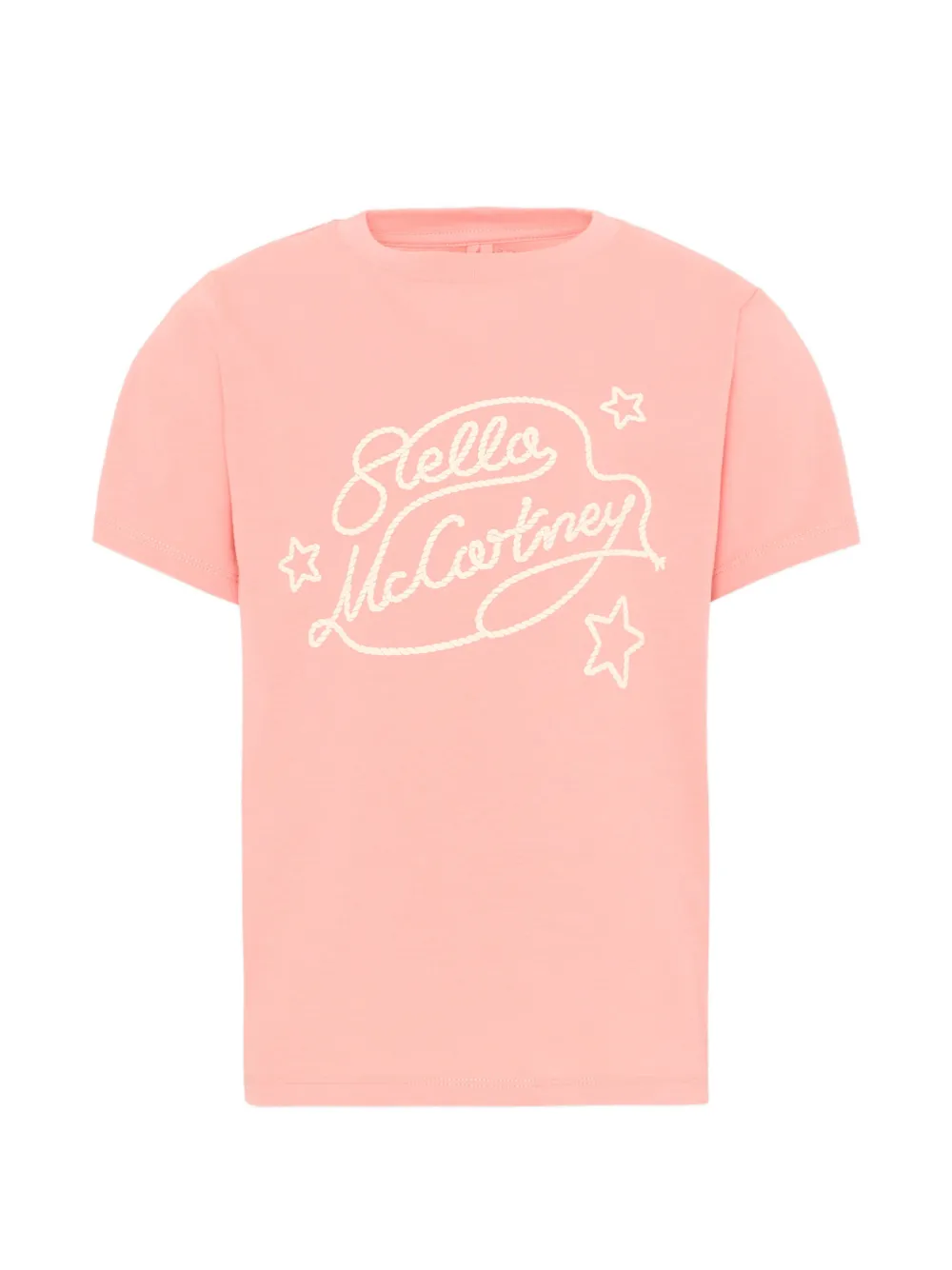 Stella McCartney Kids logo-print T-shirt - Rosa