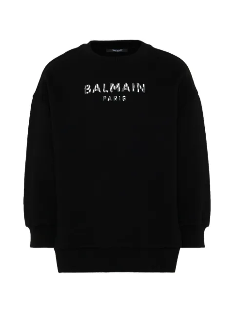 Balmain Kids sudadera con logo estampado