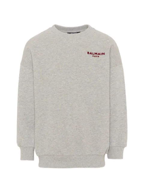 Balmain Kids sudadera con logo bordado