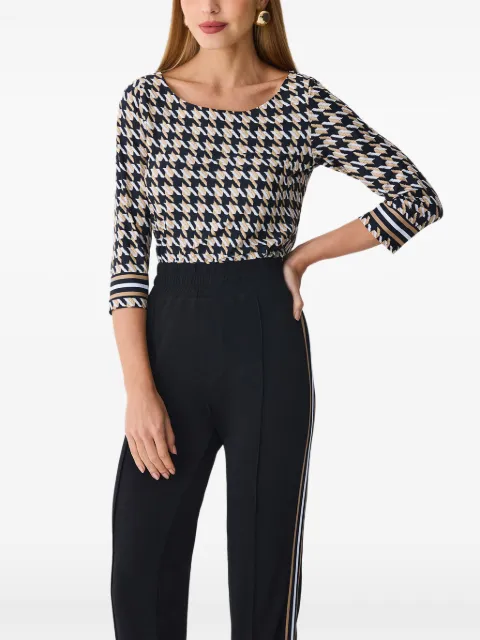 One Up Blusa Lana com estampa pied-de-poule