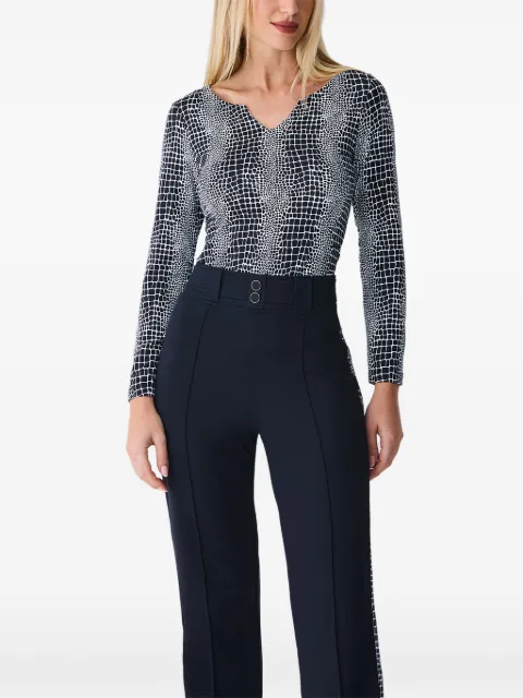 One Up Blusa Daisy com efeito pele de crocodilo