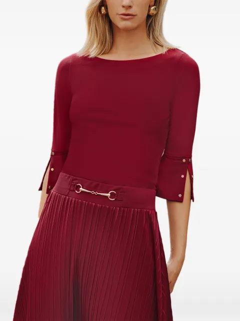 One Up Blusa Glow com aplicação de tachas e fenda nas mangas