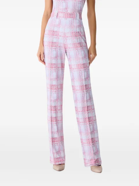 One Up Calça wide leg xadrez