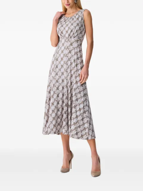 One Up Vestido midi Lais sem mangas com estampa geométrica