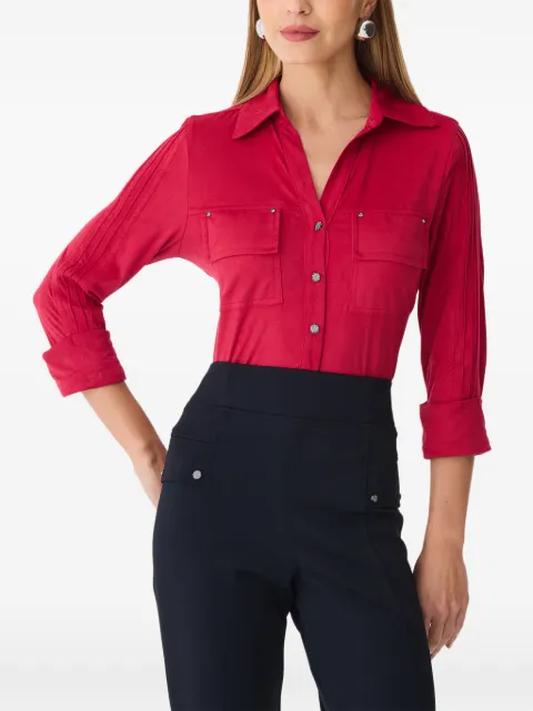 One Up Camisa com pregas nas mangas e abotoamento