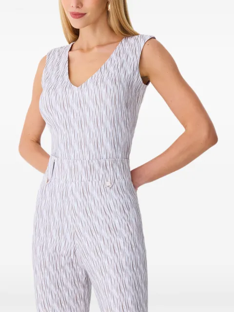 One Up Blusa Jaqueline gola V com estampa abstrata