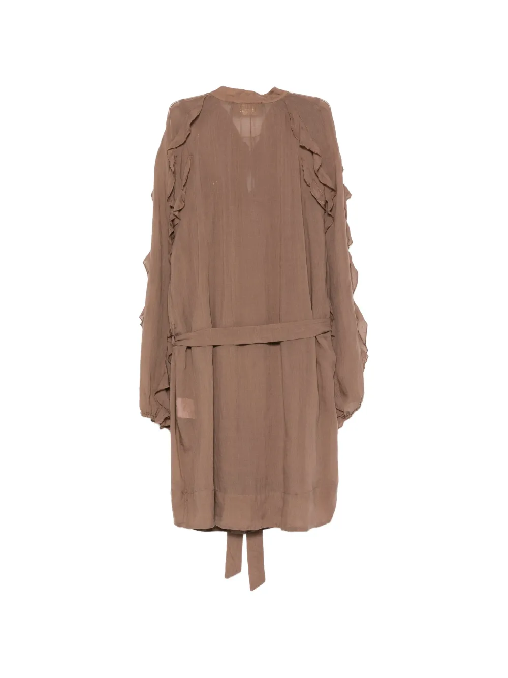 Bazar Deluxe Jurk met ruches Bruin