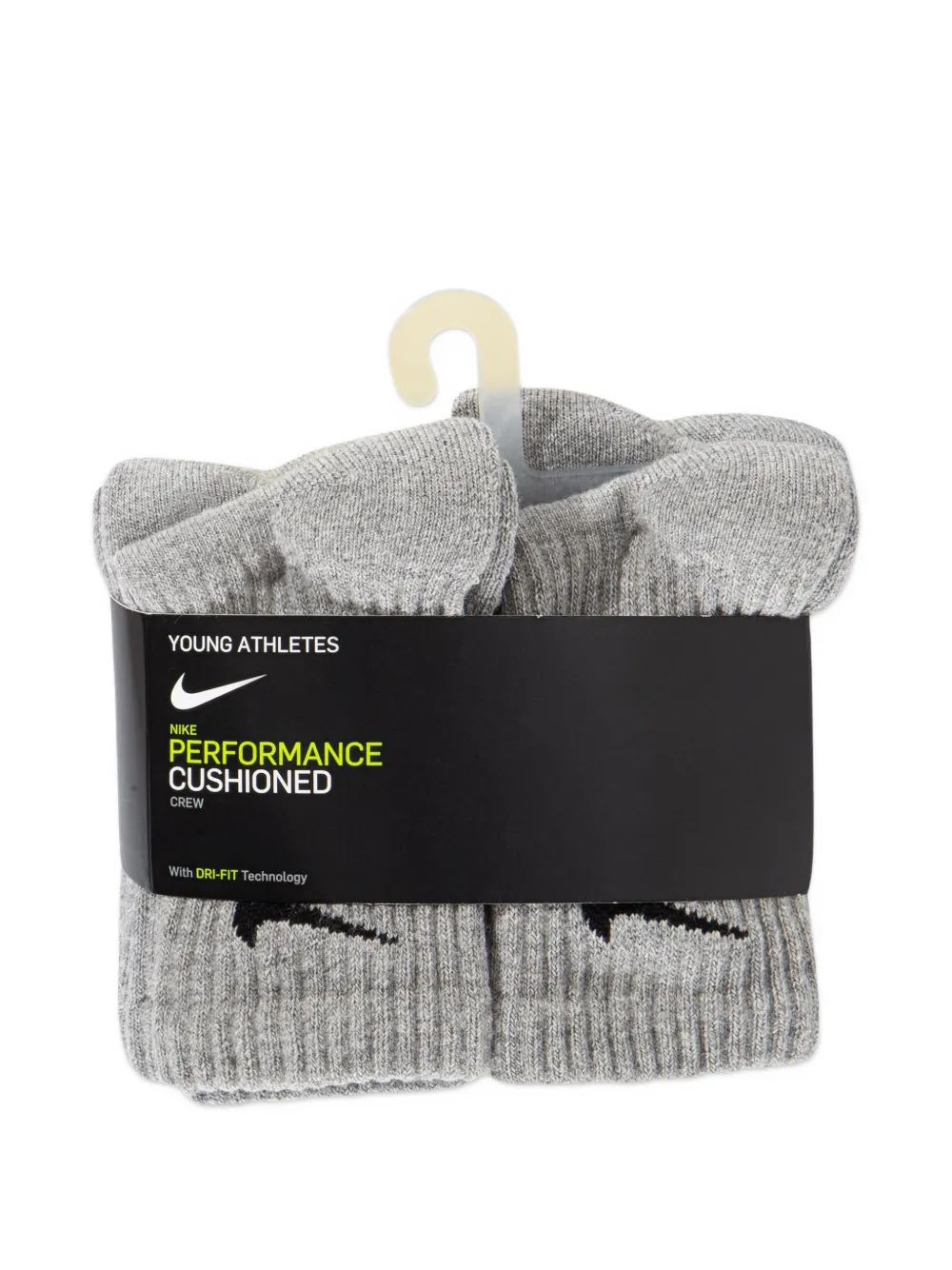 Nike Kids Zes paar Dri-FIT sokken met geborduurd logo Grijs