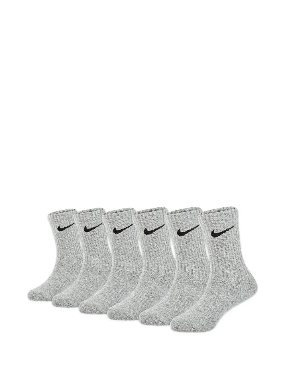 Nike Kids Dri-FIT logo-embroidered socks (set of six) - Grigio